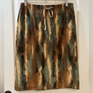 Parallel Faux Fur Midi Skirt Vintage Womens Size 10 Fairycore